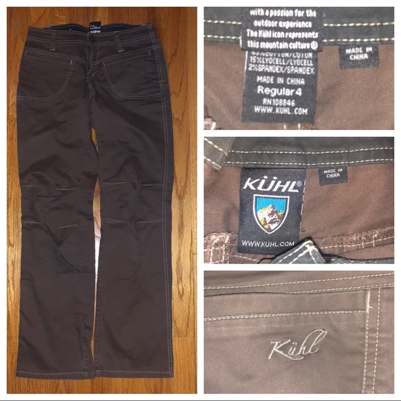 Kuhl Pants Jumpsuits Brown Outdoor Hiking Camp Pants Size 4 Poshmark
